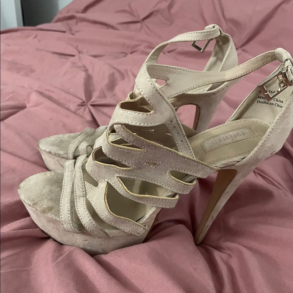 Beige heels